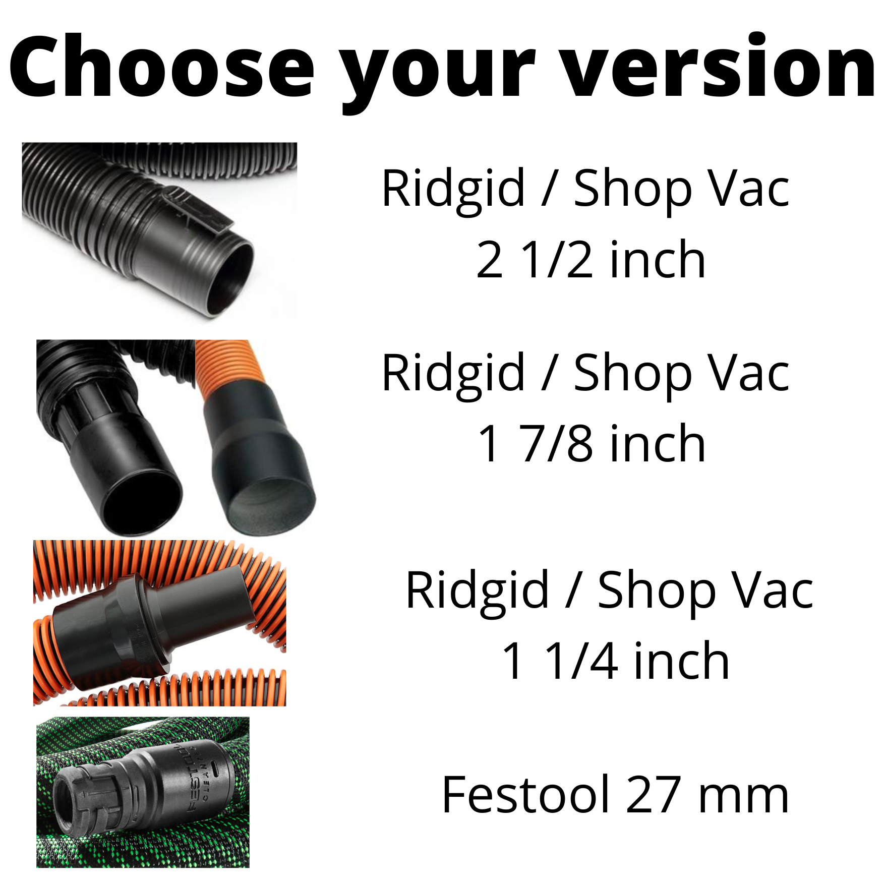 Vacuum Hose Adapter BLACK+DECKER MOUSE Sander to Ridgid Shop Vac, BDEMS600  Dust