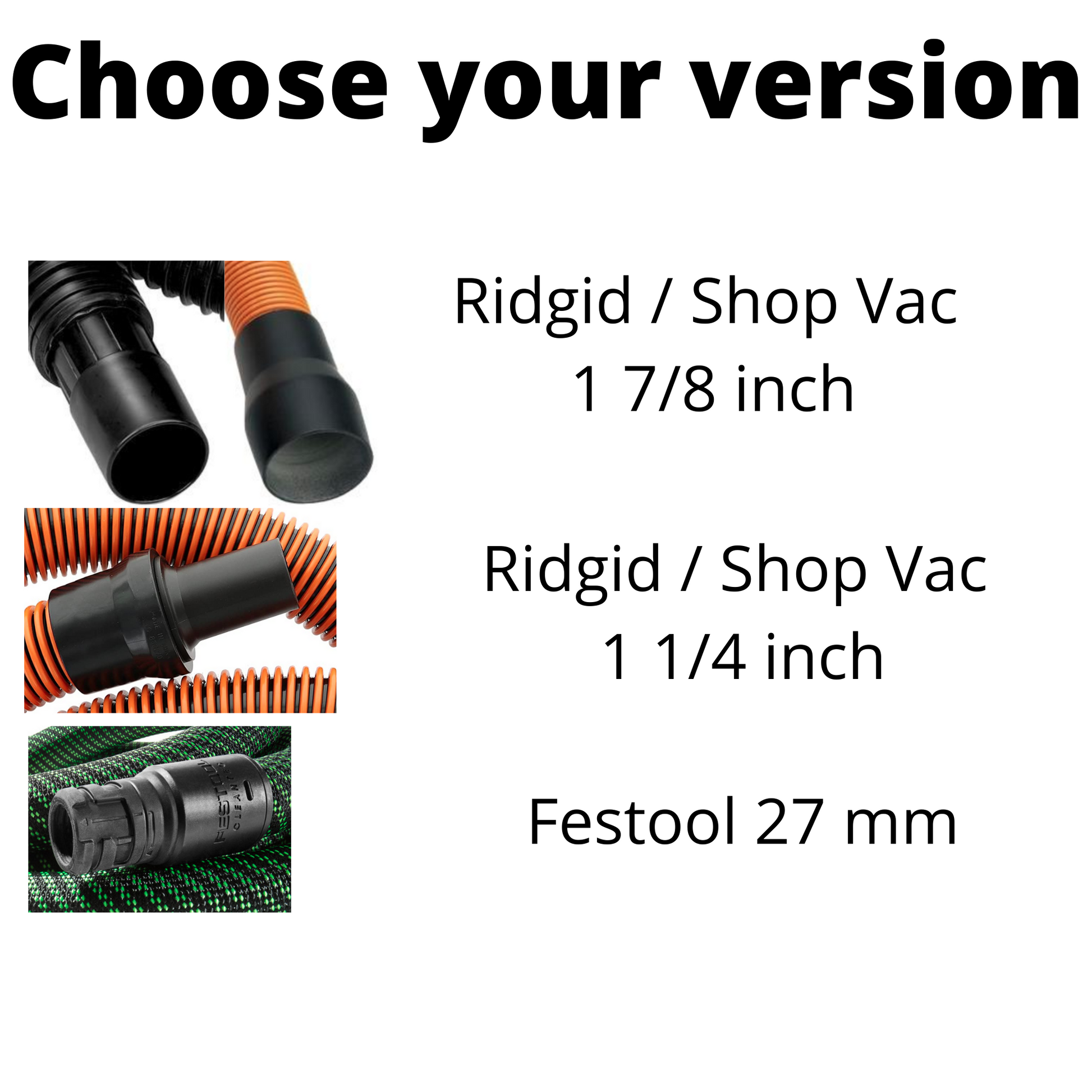 1-7/8 Shop Vacuum Hose Adapter to BLACK+DECKER 5-inch Random